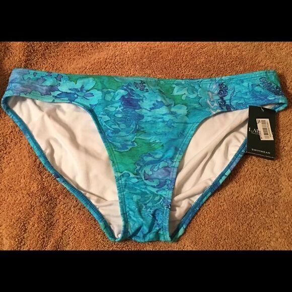 Lauren Ralph Lauren blue green bikini bottom - Picture 1 of 4
